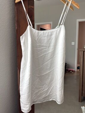 Show Me Your MuMu White Silk Slip Dress